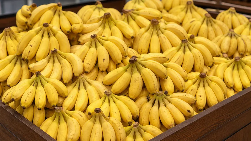 Exposição comercial de Banana Maçã