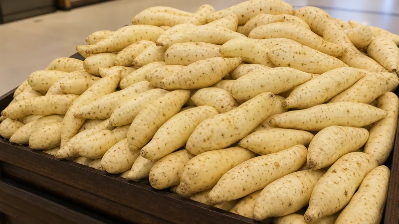 Exposição comercial de Batata-doce Branca