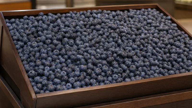 Exposição comercial de Mirtilo (Blueberry)