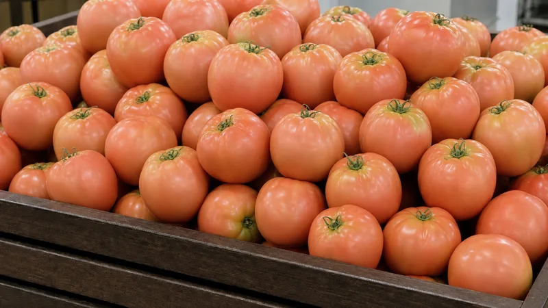Exposição comercial de Tomate Débora