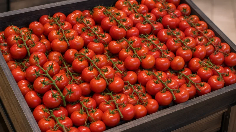 Exposição comercial de Tomate Holandês